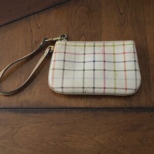 Coach Multicolor Plaid Wristlet